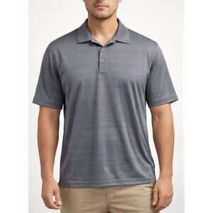 Snake Eyes Men Polo XL Light Gray Short Sleeve Dry-18 Collared Golf Lightweight
